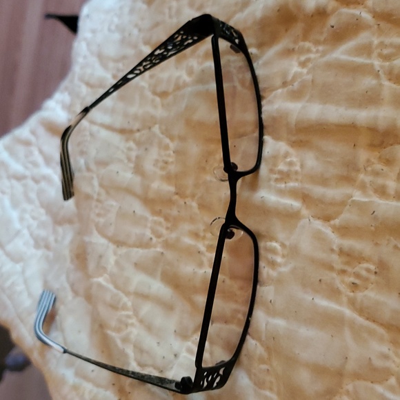 Eyeglass frames with filigree details. Black with plain clear lenses. Brand new. - Picture 3 of 3